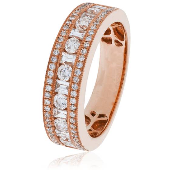 HRRHE2421 Round Cut Half Eternity Ring