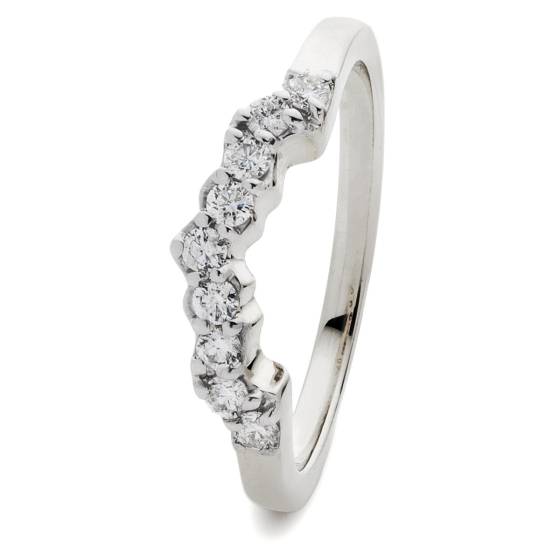 HRRHE2427 Round Cut Half Eternity Ring