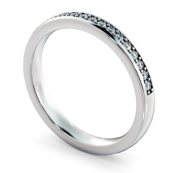 APUS Micro Pave set Half Eternity Ring