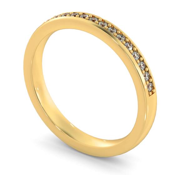 APUS Micro Pave set Half Eternity Ring