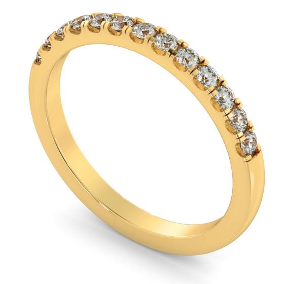 PHOENIX Round cut Half Diamond Eternity Ring