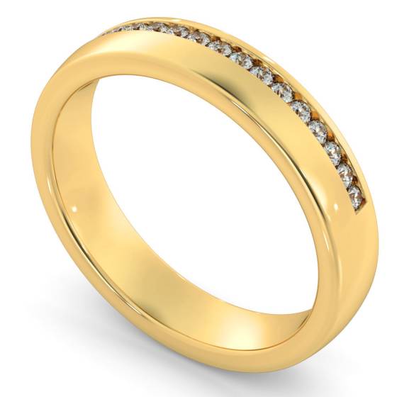 HYDRA Offset Round cut Half Diamond Eternity Band