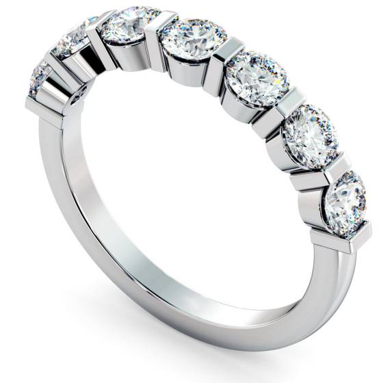 ARIES Round cut 7 Stone Diamond Eternity Ring