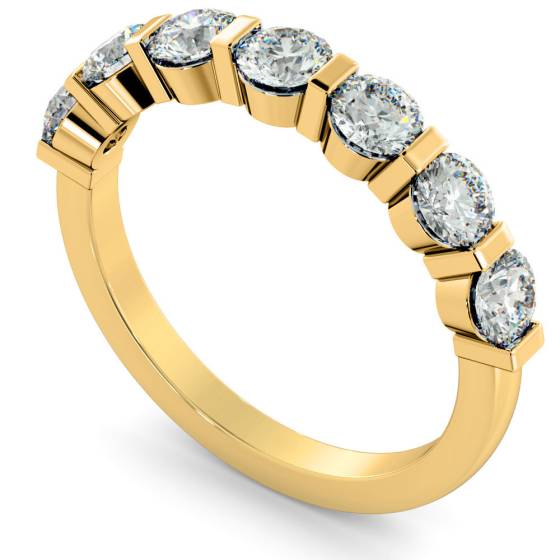 ARIES Round cut 7 Stone Diamond Eternity Ring
