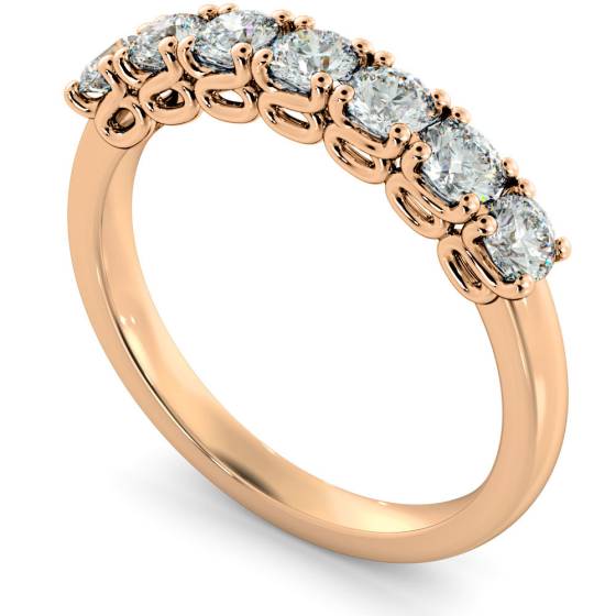 VIRGO 7 Stone Round cut Twisted Eternity Ring