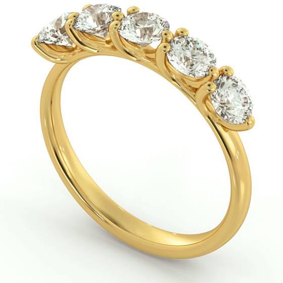 MUSCA Round cut 5 Stone Diamond Eternity Ring