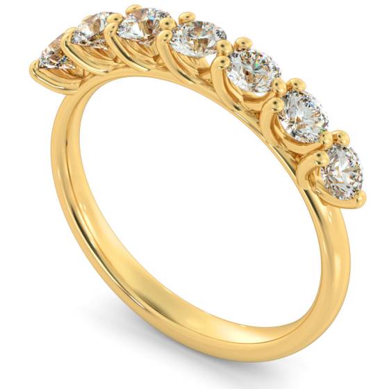 LIBRA Round cut 7 Stone Diamond Eternity Ring