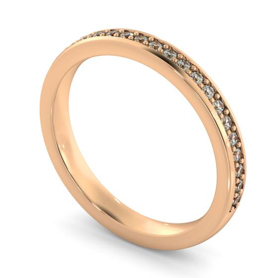 APUS 60% Micro Pave set Half Eternity Ring