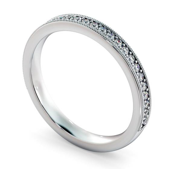 PAVO 60% Round cut Vintage Half Eternity Band