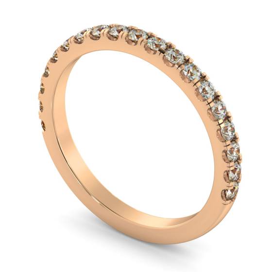 PHOENIX 60% Round cut Half Diamond Eternity Ring