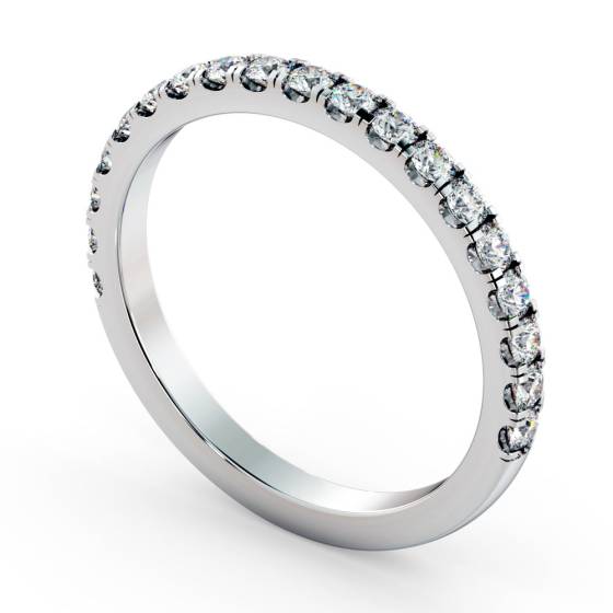PHOENIX 60% Round cut Half Diamond Eternity Ring