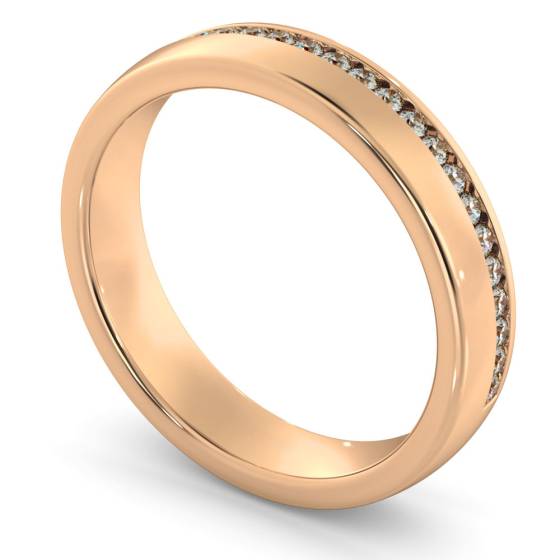 HYDRA 60% Offset Round cut Half Diamond Eternity Band