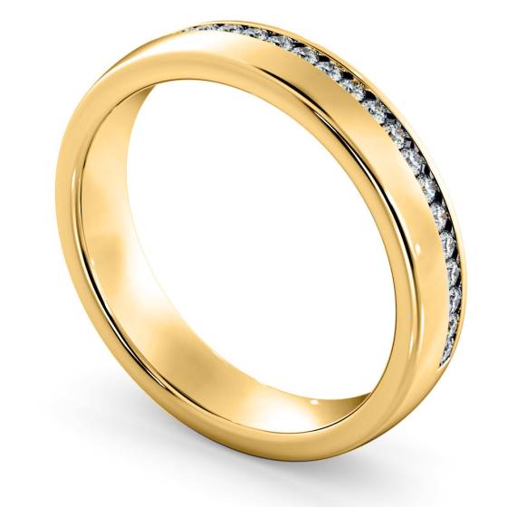 HYDRA 60% Offset Round cut Half Diamond Eternity Band