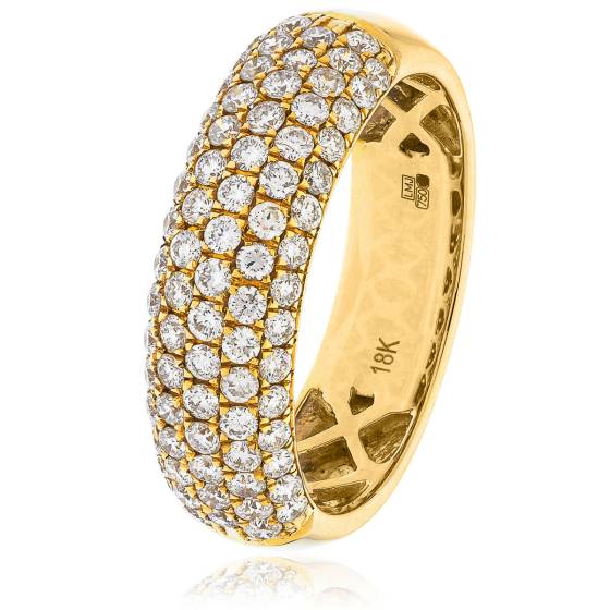 HRRHE969 Micropave Round cut Half Eternity Ring