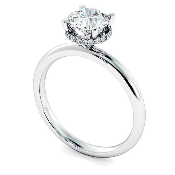 HRRSD2362 Hidden Halo Diamond Ring