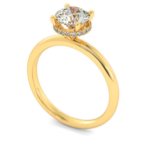 HRRSD2362 Hidden Halo Diamond Ring