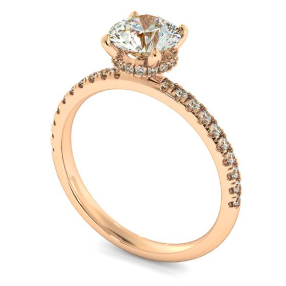 HRRSD2363 Hidden Halo Diamond Ring