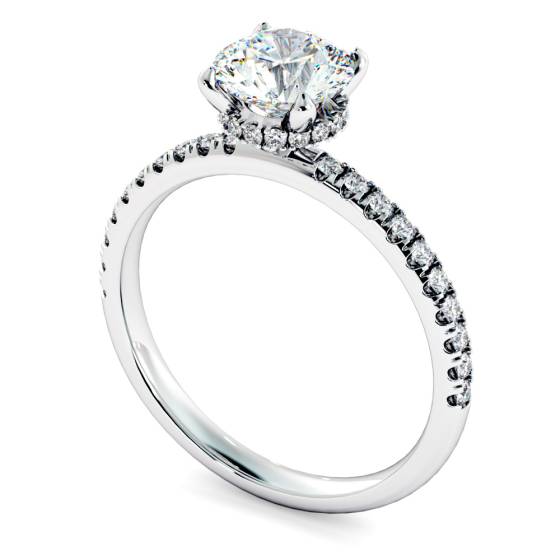 HRRSD2363 Hidden Halo Diamond Ring