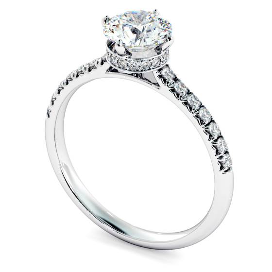 HRRSD2364 Hidden Halo Diamond Ring