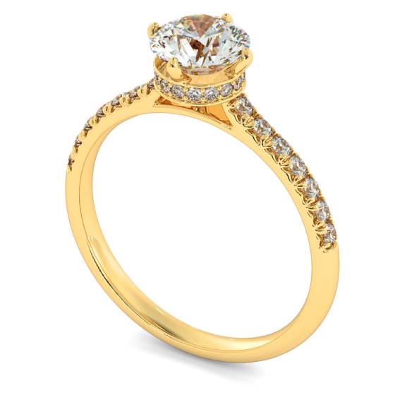 HRRSD2364 Hidden Halo Diamond Ring