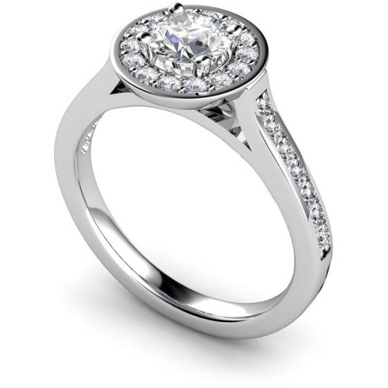 HRRSD250 Round cut Halo Diamond Ring