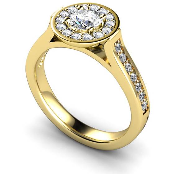 HRRSD250 Round cut Halo Diamond Ring