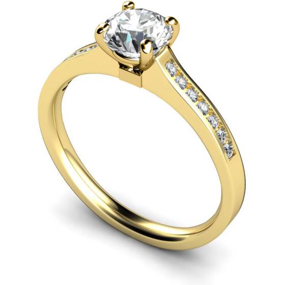 HRRSD456 Round Shoulder Diamond Ring