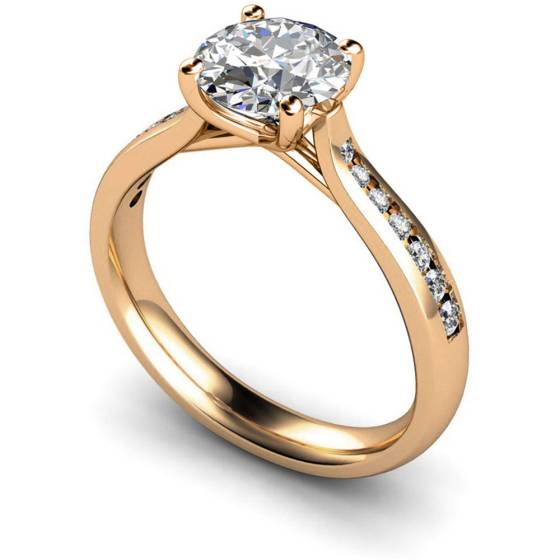HRRSD631 Round Shoulder Diamond Ring
