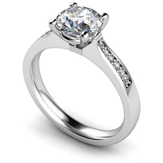 HRRSD658 Round Shoulder Diamond Ring