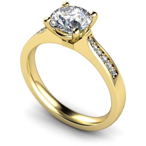 HRRSD658 Round Shoulder Diamond Ring
