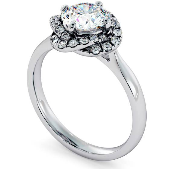HRRSD706 Pave set Infinity Halo Round cut Diamond Ring