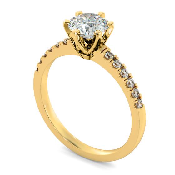 HRRSD797 Round Shoulder Diamond Ring