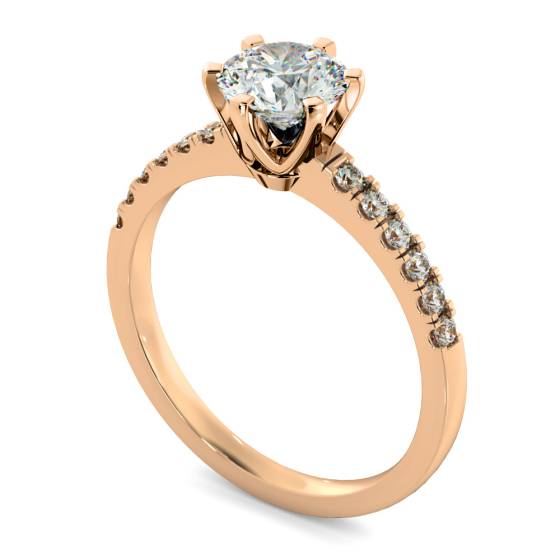 HRRSD797 Round Shoulder Diamond Ring