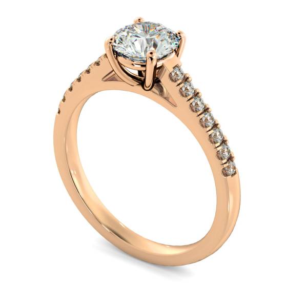 HRRSD800 Round Shoulder Diamond Ring