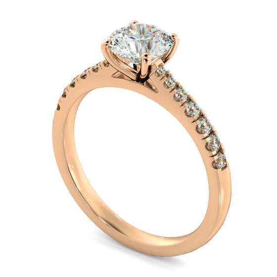 HRRSD801 Round Shoulder Diamond Ring