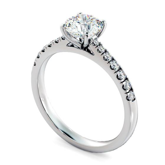 HRRSD801 Round Shoulder Diamond Ring