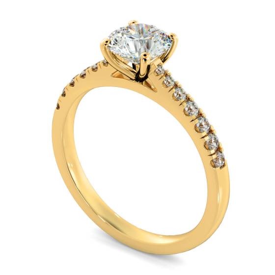 HRRSD801 Round Shoulder Diamond Ring
