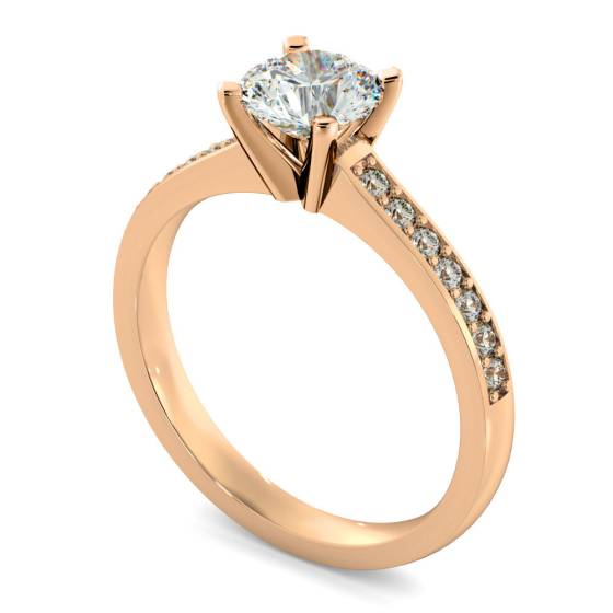 HRRSD806 Round Shoulder Diamond Ring