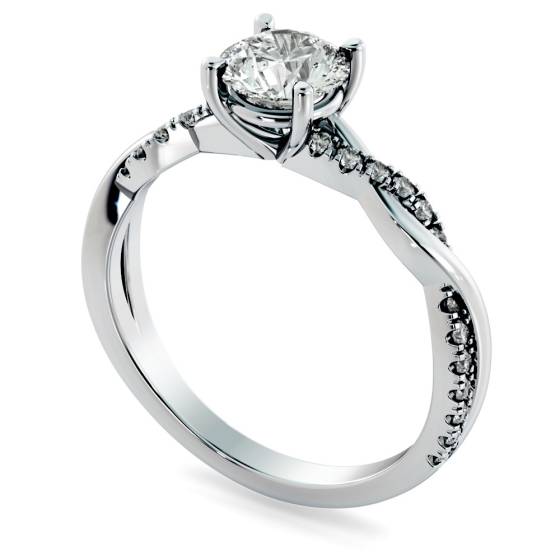 HRRSD871 Round Shoulder Diamond Ring