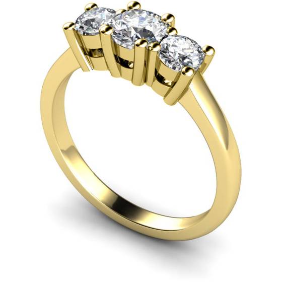 HRRTR102 Round 3 Stone Diamond Ring