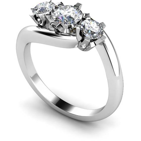HRRTR105 3 Round Diamonds Trilogy Ring