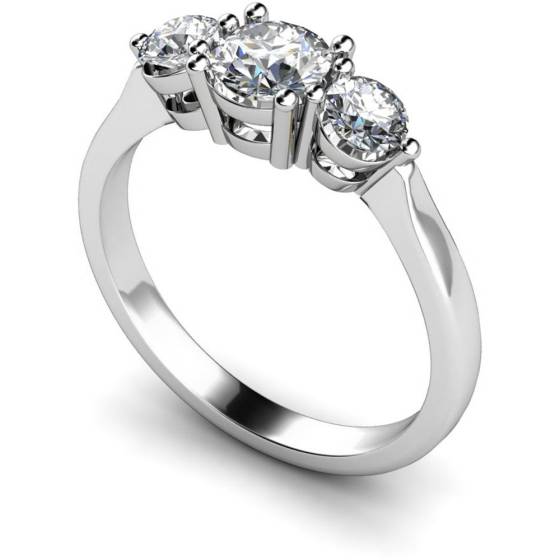 HRRTR112 Round 3 Stone Diamond Ring