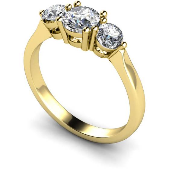 HRRTR112 Round 3 Stone Diamond Ring
