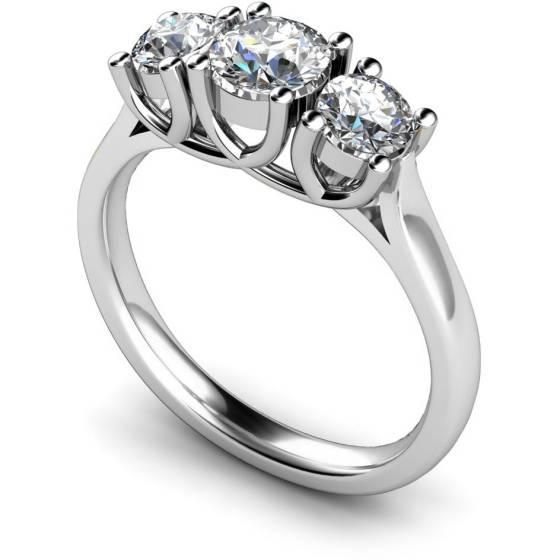 HRRTR119 Round 3 Stone Diamond Ring
