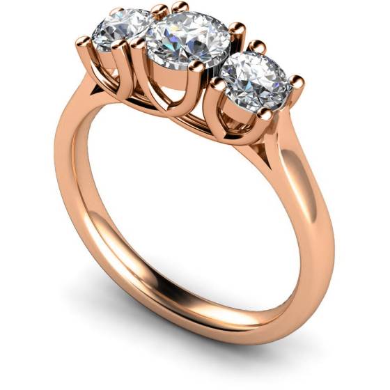HRRTR119 Round 3 Stone Diamond Ring
