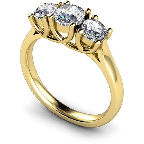 HRRTR119 Round 3 Stone Diamond Ring