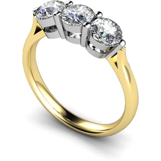 HRRTR120 3 Round Diamonds Trilogy Ring