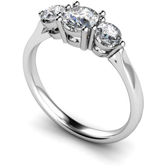 HRRTR121 Round 3 Stone Diamond Ring