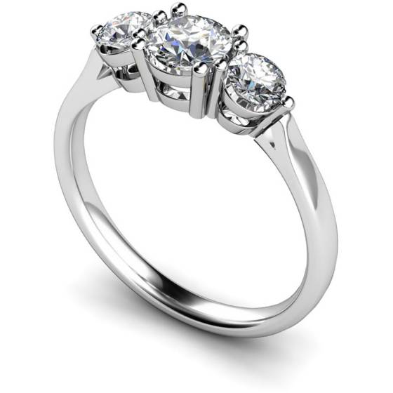 HRRTR121 Round 3 Stone Diamond Ring