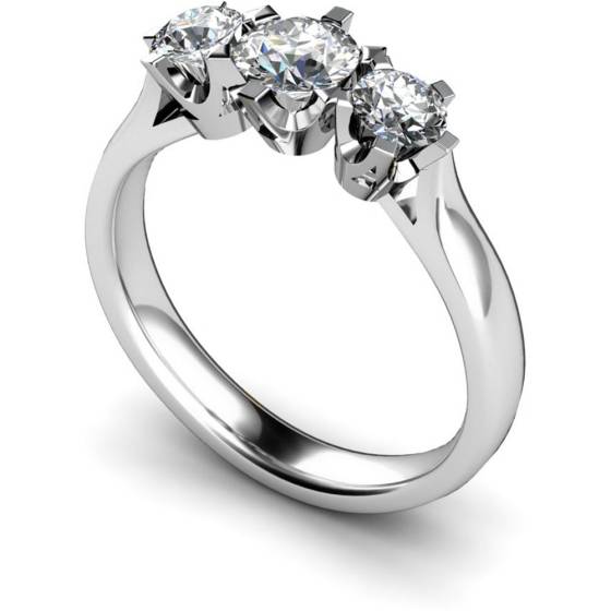 HRRTR128 Round 3 Stone Diamond Ring